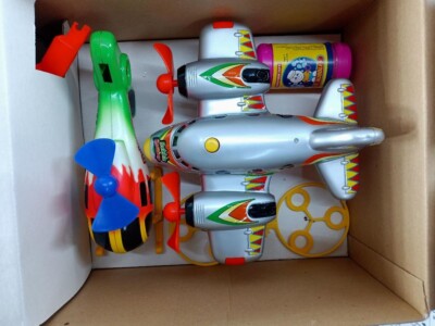 RARE Double Bubble Bomber Plane & Bubble Up Copter - Supertoys Super Bubbles New