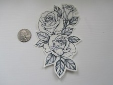 SHIP FROM NY - Temporary Tattoo - Large size Rose approx. 5" long 