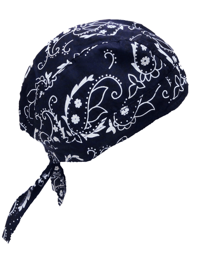 6pc Do Rag Skull Set Cap Black Cotton Du Head Wrap Motorcycle Biker Bandana - Picture 7 of 11