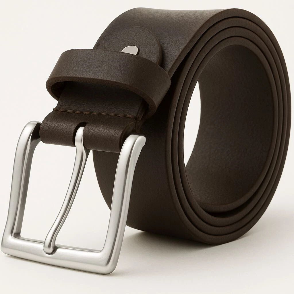 Mens Narrow Leather Jeans Belt - Made In UK - Belt Designs