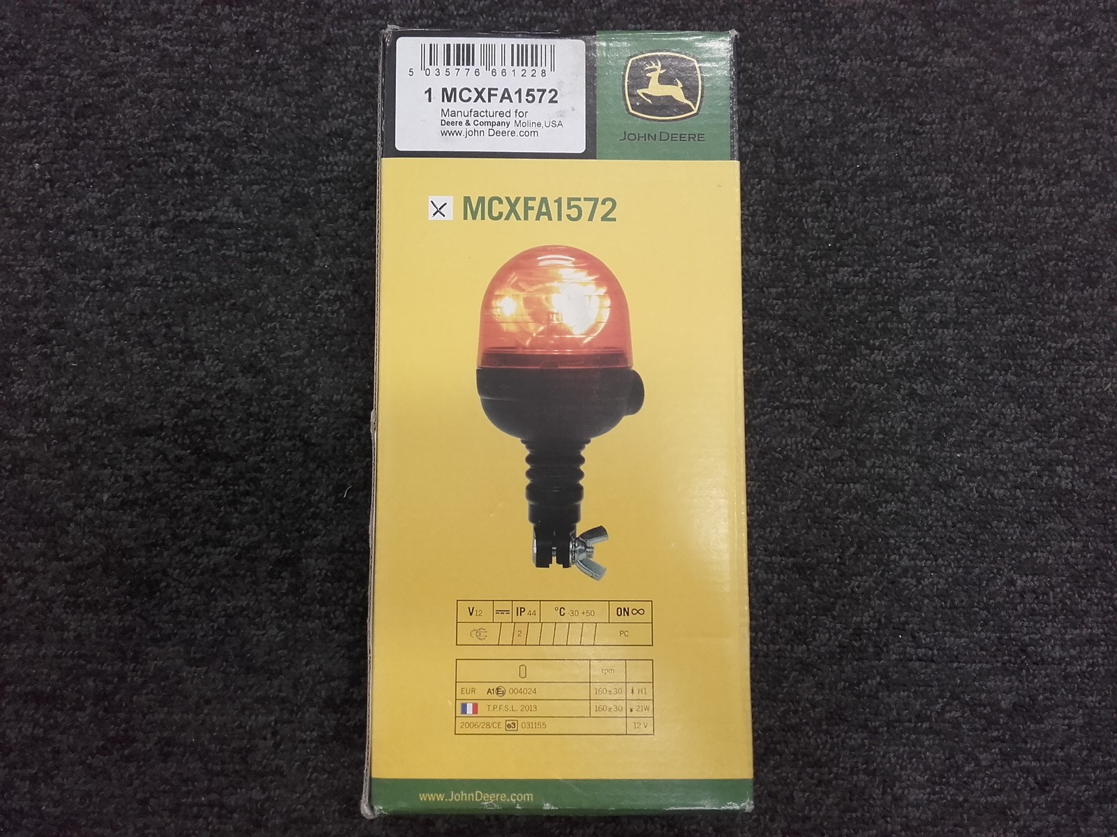 Genuine John Deere Flashing Amber Flexi Beacon MCXFA1572 Bardzo popularny i popularny