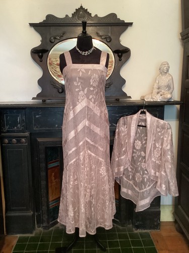 USA Designer Damianou Mother Of The Bride Floral Lace Outfit ‘Blush’ Size XL 18 - Picture 14 of 16