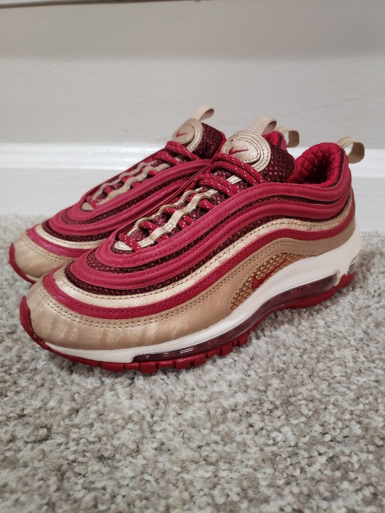 Nike Air Max 97 Noble Red Running Shoes Youth Size 4 BQ4429 600