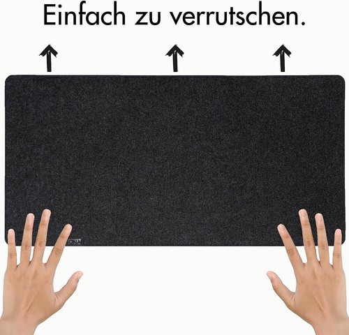 NEU Schreibtischunterlage Filz 100 x 40 cm Schreibtischmatte Mauspad Büro Grau - Bild 6 von 24