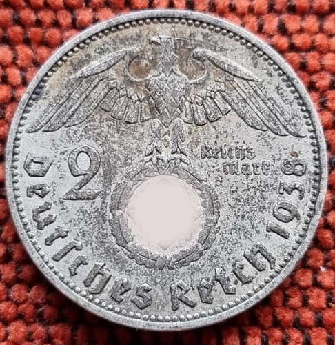 Nazi 2 Reichsmark 1934-1939 WWII Original III Reich Silver Coins Choose Yours - Picture 69 of 106