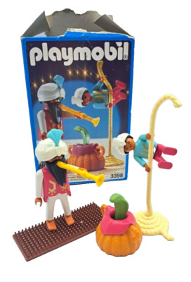 3398 PLAYMOBIL Fakire mit Schlange 100% KOMPLETT MIT BOX ZIRKUS VINTAGE 1991