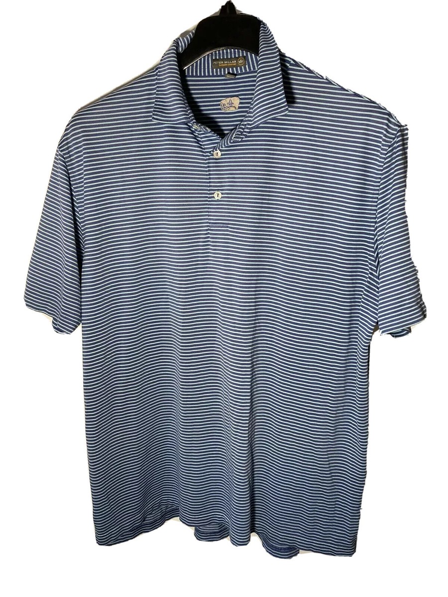 Peter Millar Summer Comfort Mens XL Golf Polo Shirt Blue