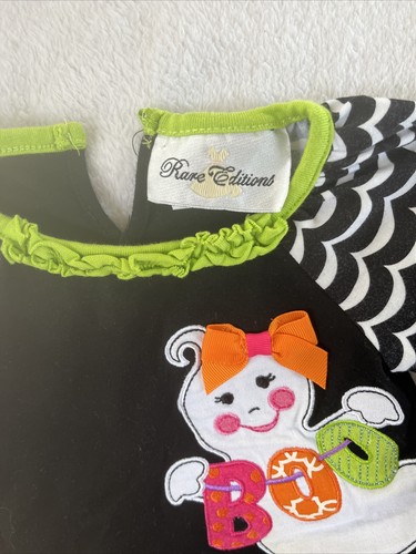 Rare Editions Toddler Girl's Halloween BOO Tunic & Legging Set-Size 6-9 Month - Picture 2 of 4