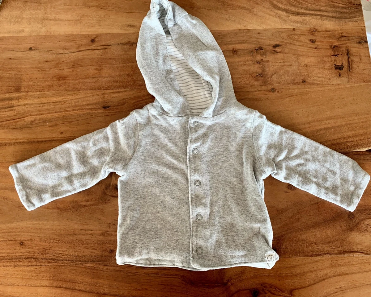 Little Planet Organic By Carters 3M Gray Snap Hoodie 3 Months Snap