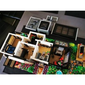 MOC-151755 Modern Glass Villa Architecture Model 4759 Piece Christmas Gift