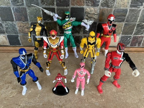 Mighty Morphin Power Ranger Action Figure Mixed Lot Blue Green Red Yellow Pink + - Picture 2 of 8