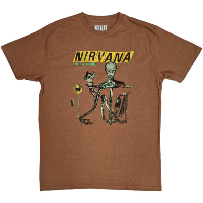 Nirvana - Kurt Cobain - Incesticide - Brown t-shirt | eBay