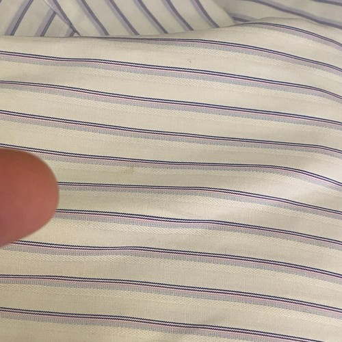 Brioni Shirt Mens 16 41 White Purple Striped French Cuff Button Up Italy Barneys - Picture 10 of 13