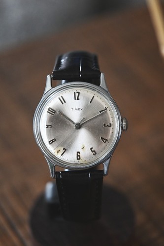 Fresh Service 1970 Vintage Timex Sprite 1030-2470 with Sunburst Patina Dial!