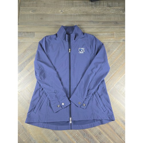 Peter Millar Creighton Bluejays Women Navy Blue Softshell Full Zip Jacket M
