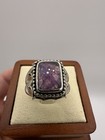 Natural Amethyst 925 Sterling Silver Ring – Statement Jewelry Size 8 — photo 3