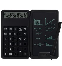 Desk Portable Basic Calculator, Small Mini Calculators with Writing Black 