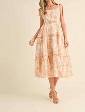 &merci Sunset Floral Midi Dress Size M