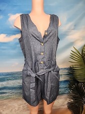 Nwt Cupshe Blue Color Sleeveless Romper Size Large.