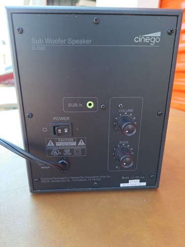 Neu ohne Verpackung Cinego D-1000 ANTRIEB SUBWOOFER LAUTSPRECHER - Bild 2 von 8
