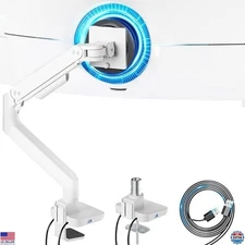 Heavy Duty Single Monitor Mount for 17-49" Screens, Adjustable Gas Spring Arm