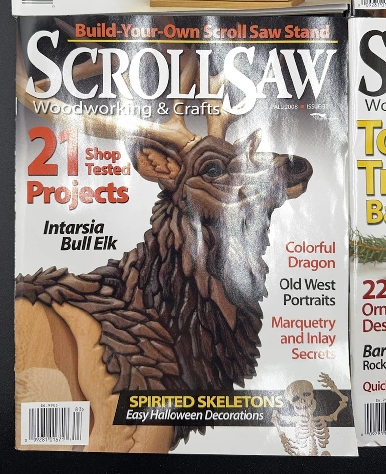 Scroll Saw Woodworking & Projects Magazine Lot 2008 FULL YEAR #30-33 w/Patterns - Image 4 of 4