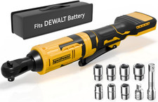 3/8 Inch Cordless Ratchet Wrench for DEWALT 20V Battery, 88Ft-Lbs, 0-400RPM, Ele