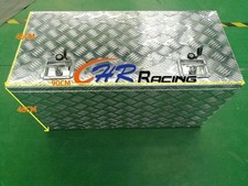 90x46x46 CM Silver Aluminum Pickup Truck Bed Camper Tool Box Tote Storage+Lock