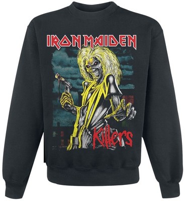Iron Maiden Sweatshirt Herren Killers Green Clouds schwarz