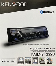 NEW Kenwood KMM-BT232U 1-DIN Car Digital Medi...