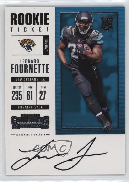 2017 Panini Contenders Ticket RPS Leonard Fournette #310 Rookie Auto RC 1q7