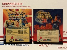 World Heroes & World Heroes 2 Arcade Instruction Mini marquee Neo Geo MVS image