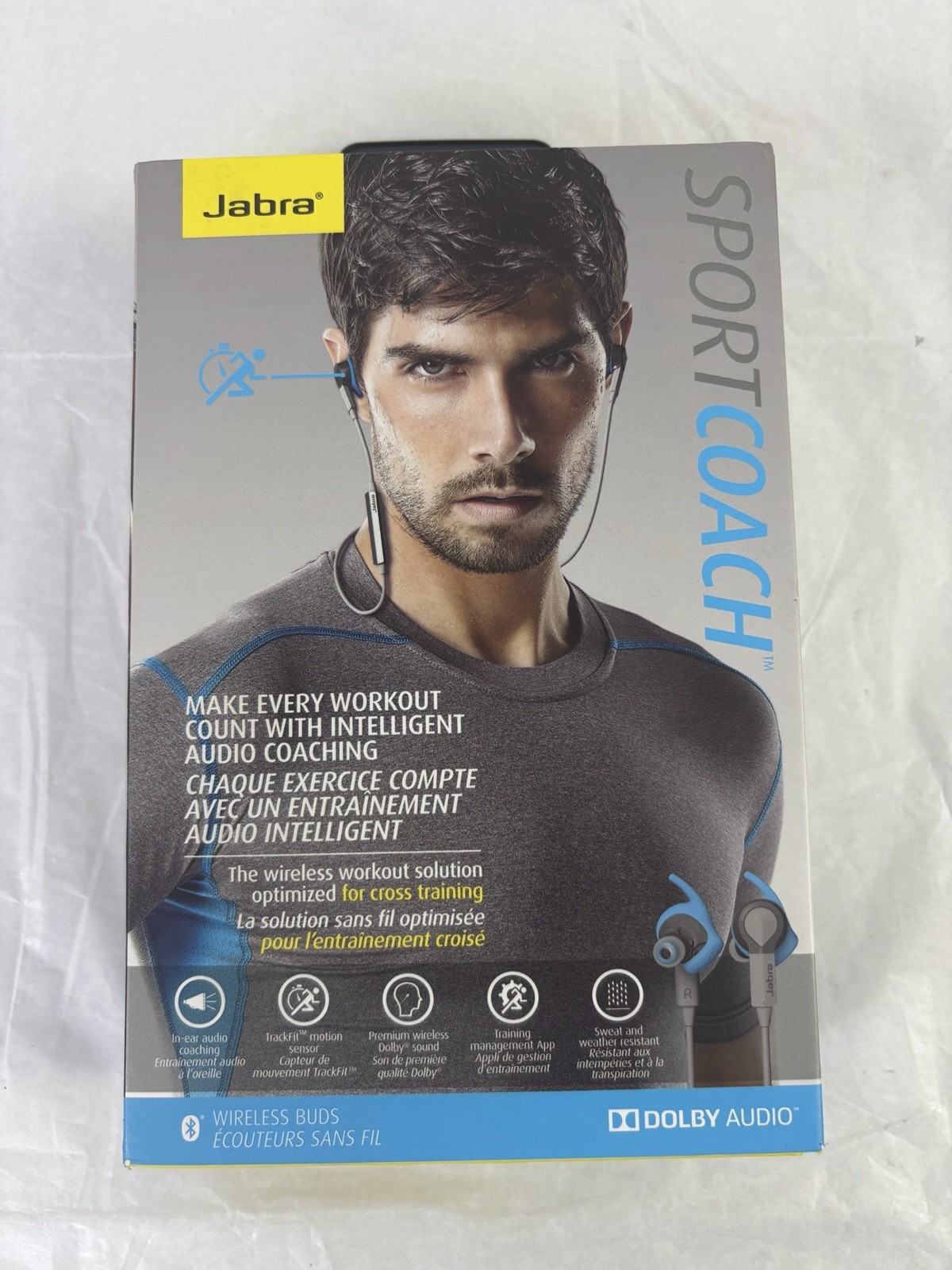 Jabra Sport Coach Bluetooth Wireless Earbuds, Blue 100-97500001-02 New, Sealed