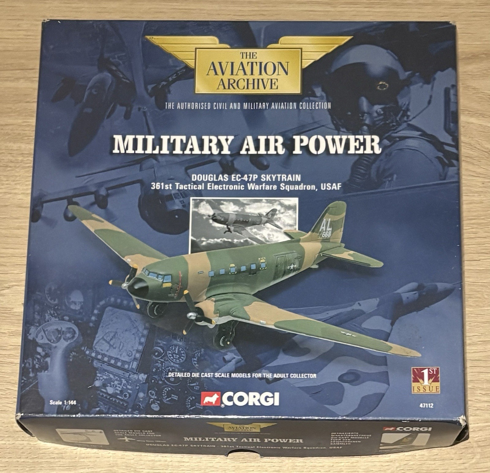 Corgi Aviation 1:144 Douglas EC-47P Skytrain USAF 47112 Boxed VGC
