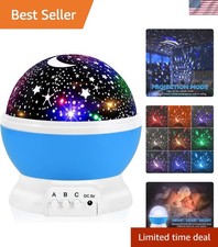 Kids' Star Projector Night Light - USB/Battery, 12 Color Modes for Cozy Bedrooms