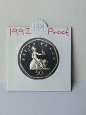 1992 Proof Britannia 50p Coin Large Style Fifty Pence Brilliant Uncirc Bunc Bu