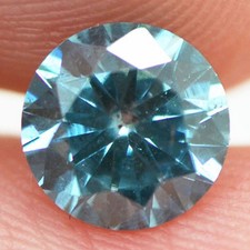 Round Shaped Diamond Loose Real Fancy Blue Color Enhanced Natural SI1 1.21 Carat