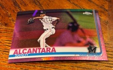 2019 Topps Chrome #119 Sandy Alcantara Pink Refractor