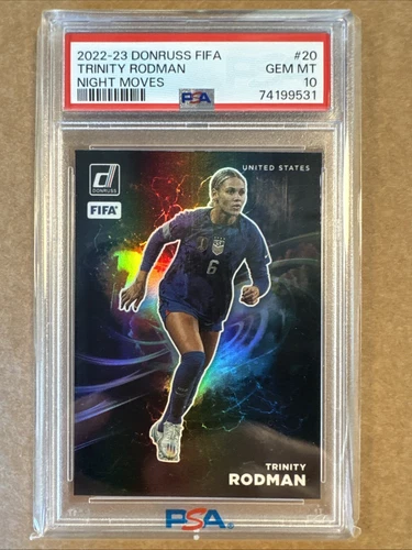 2022-23 Donruss FIFA #20 Trinity Rodman Night Moves PSA 10 GEM MINT USA