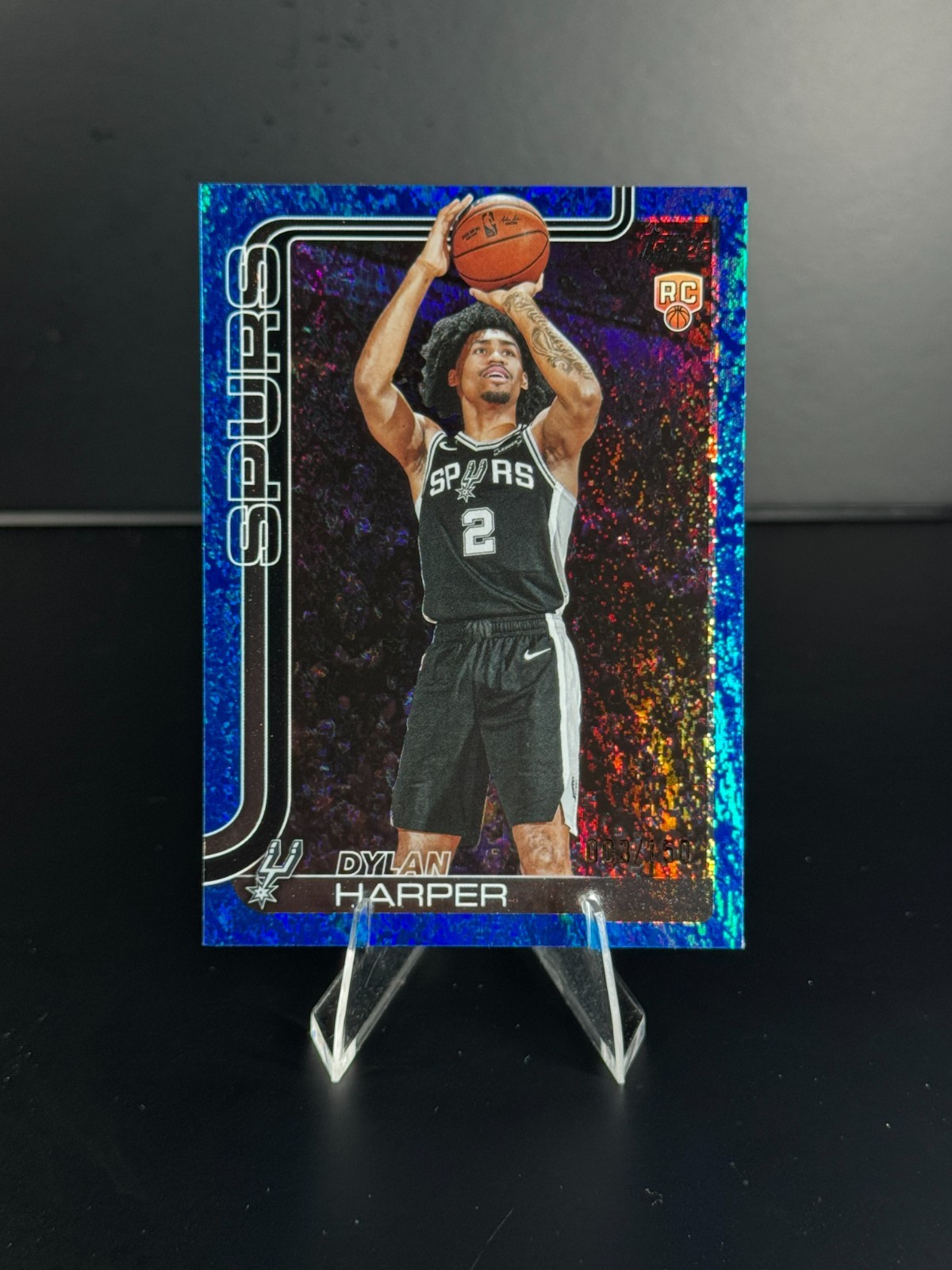 2025 Topps Basketball - (RC) Dylan Harper Flagship #202 Blue Glitter /150nSpurs
