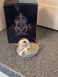 ROYAL CROWN DERBY MANDARIN DUCK PAPERWEIGHT