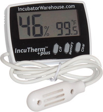 Incutherm  plus Digital Thermometer and Hygrometer for Egg Incubator - Large Dig