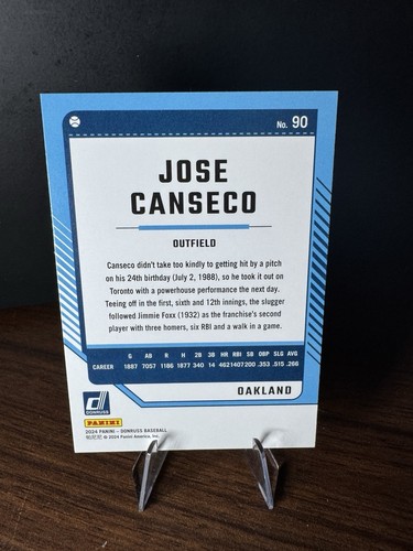 Donruss Base Holo Foil Parallel #90 Jose Canseco 2024 - Oakland A's - Imagen 2 de 2