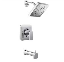 MOEN 82760 Genta Single-Handle Tub and Shower Faucet in Chrome w/ Valve Sealed