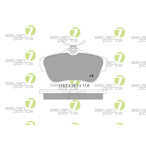 Plaquettes de frein Citroën Seven Parts SVP23970 en céramique