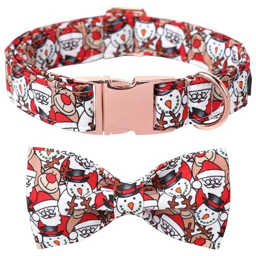 Christmas Dog Bowtie Collar - Cute X-Small (Pack of 1) A:Snowman Christmas