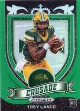 2021 Prizm Draft Picks Trey Lance Crusade Green Rookie NDSU QB #164