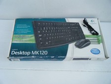 NEW Logitech MK120 USB Wired Keyboard, receiver, Mouse Combo with hp Ear Buds