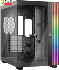 Light Base 600 DX Black PC Case Fully Windowed Front and Side Panel Dual Chamber