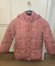 Gap Kids Pink Puffer Jacket Size XS with Hood Pre-Owned